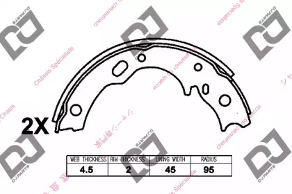 Комлект тормозных накладок DJ PARTS BS1314